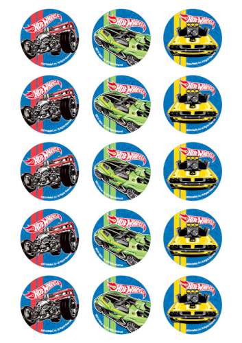 Hot Wheels Edible Cupcake Images - Click Image to Close